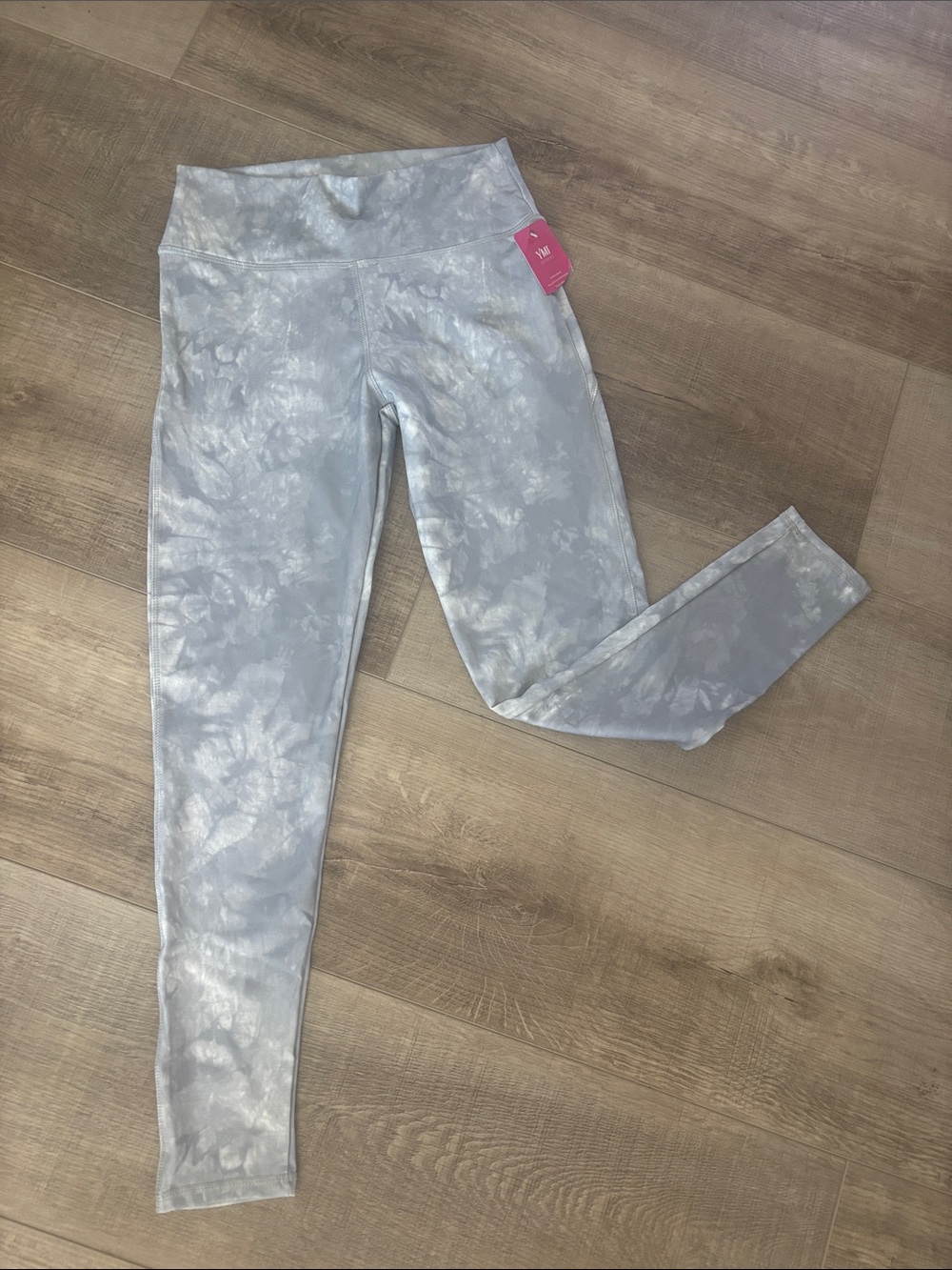 YMI Girls Silver Marble-Print Leggings
